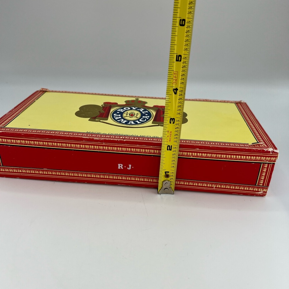 Royal Jamaica Empty Cigar Box Dominican Republic Vintage 10x5” Storage Decor - Picture 9 of 9